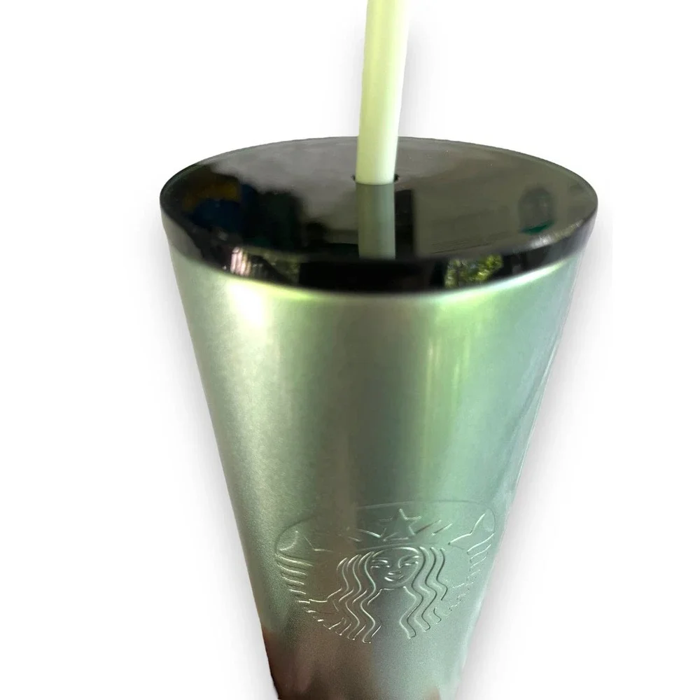 2022 Starbucks Green Ombre Stainless Steel Tumbler 16 oz Cold Cup NEW